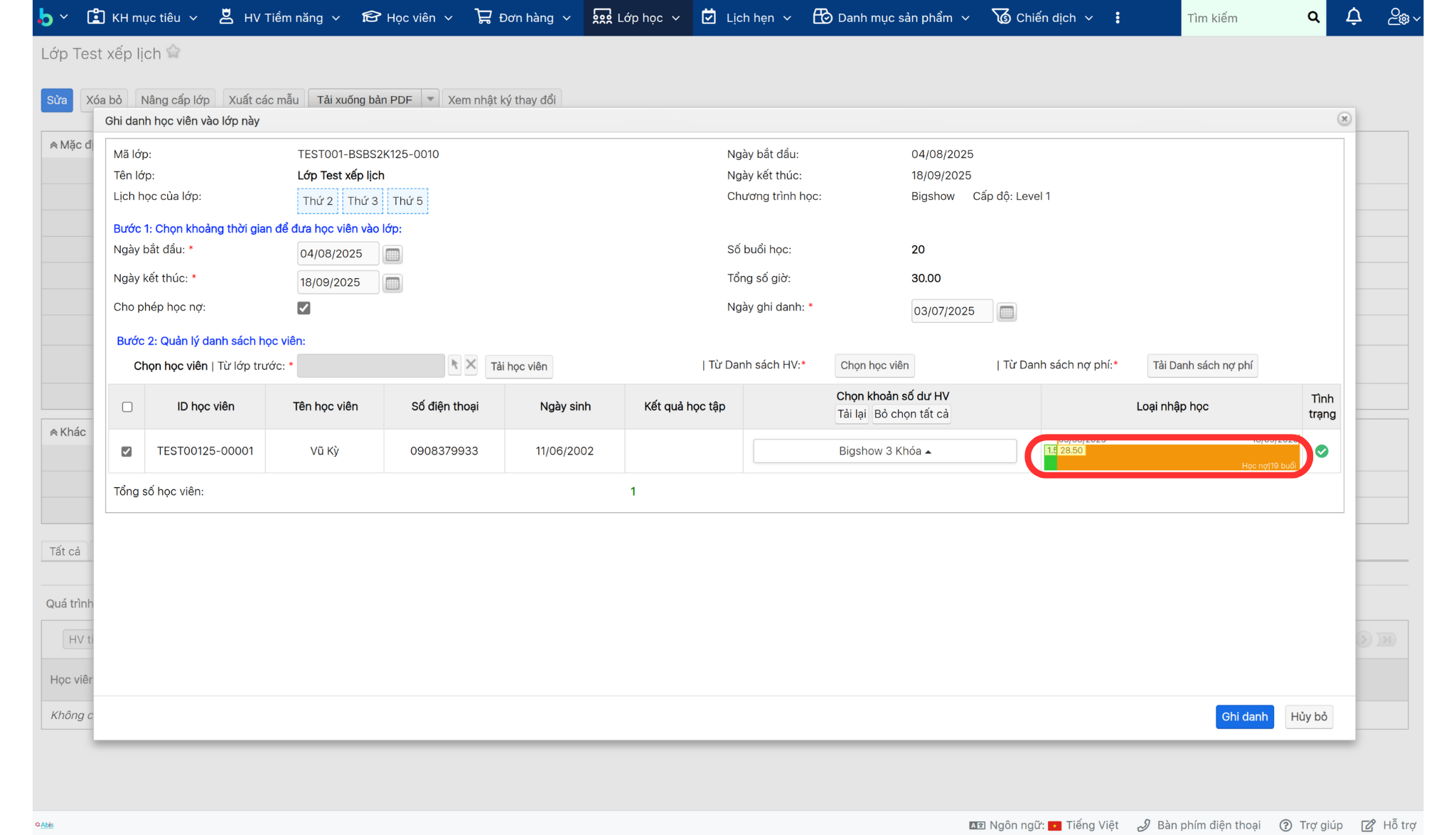 Bước 5 chọn đơn hàng