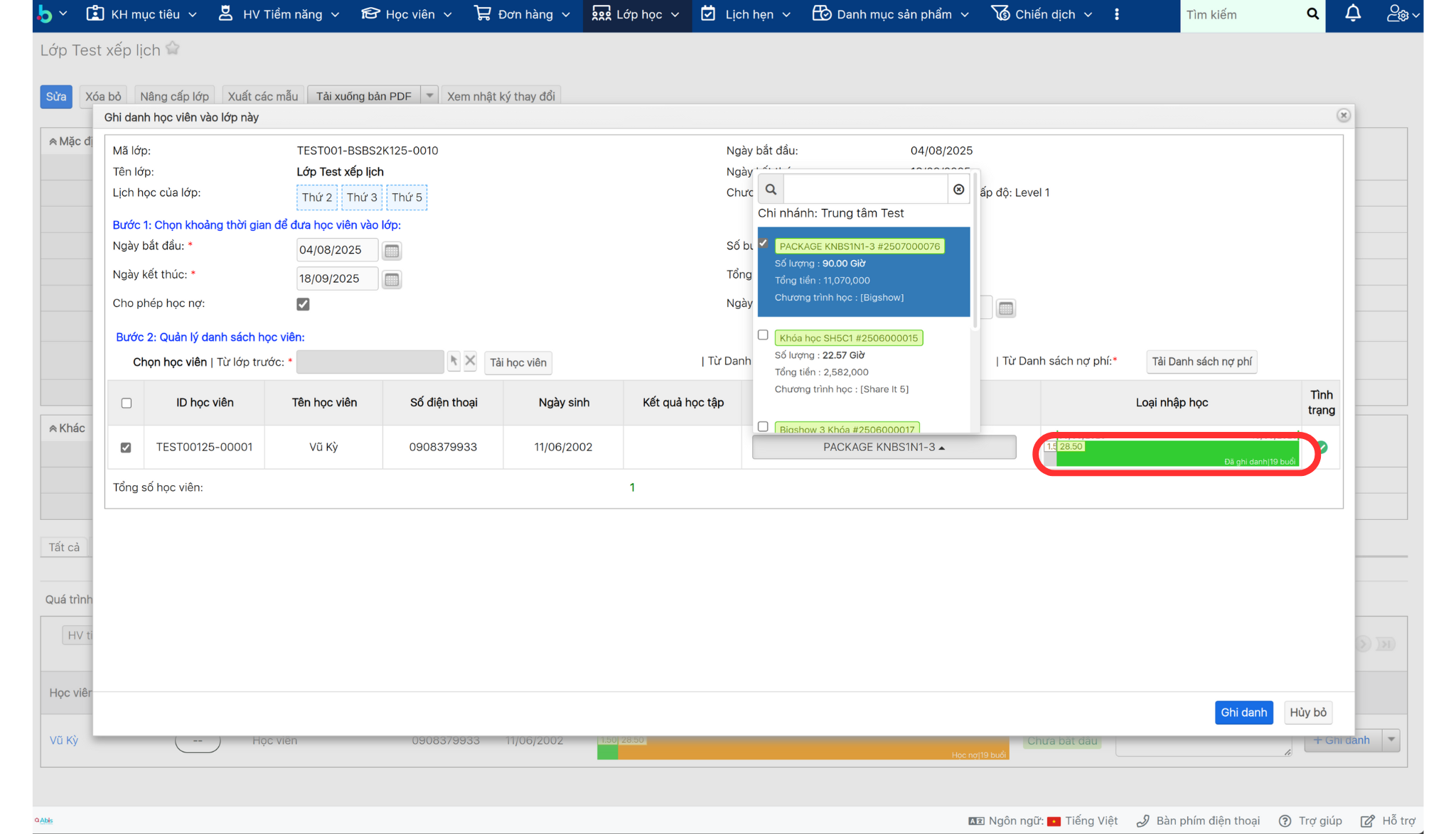 Bước 5 chọn đơn hàng
