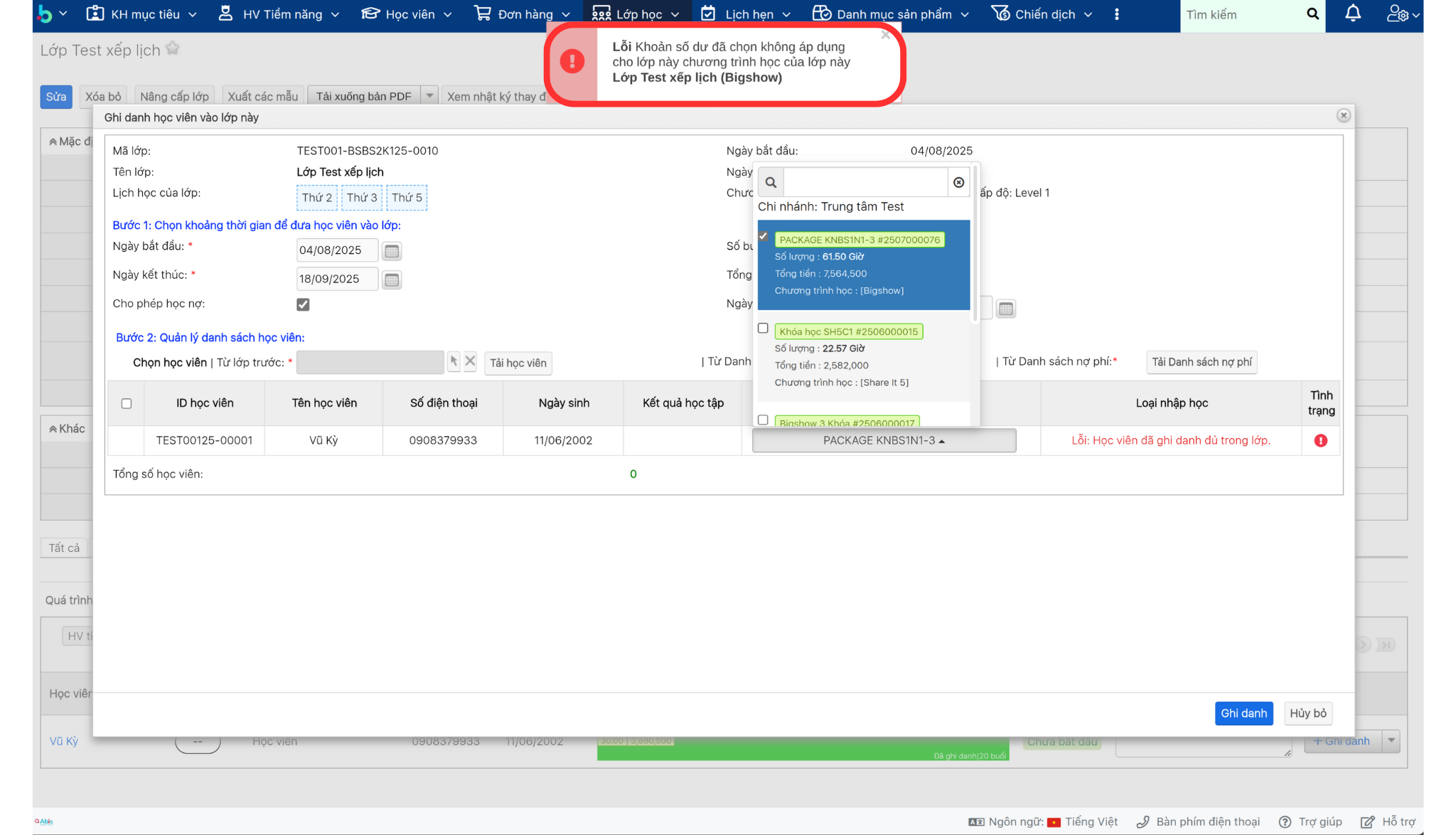 Bước 5 chọn đơn hàng