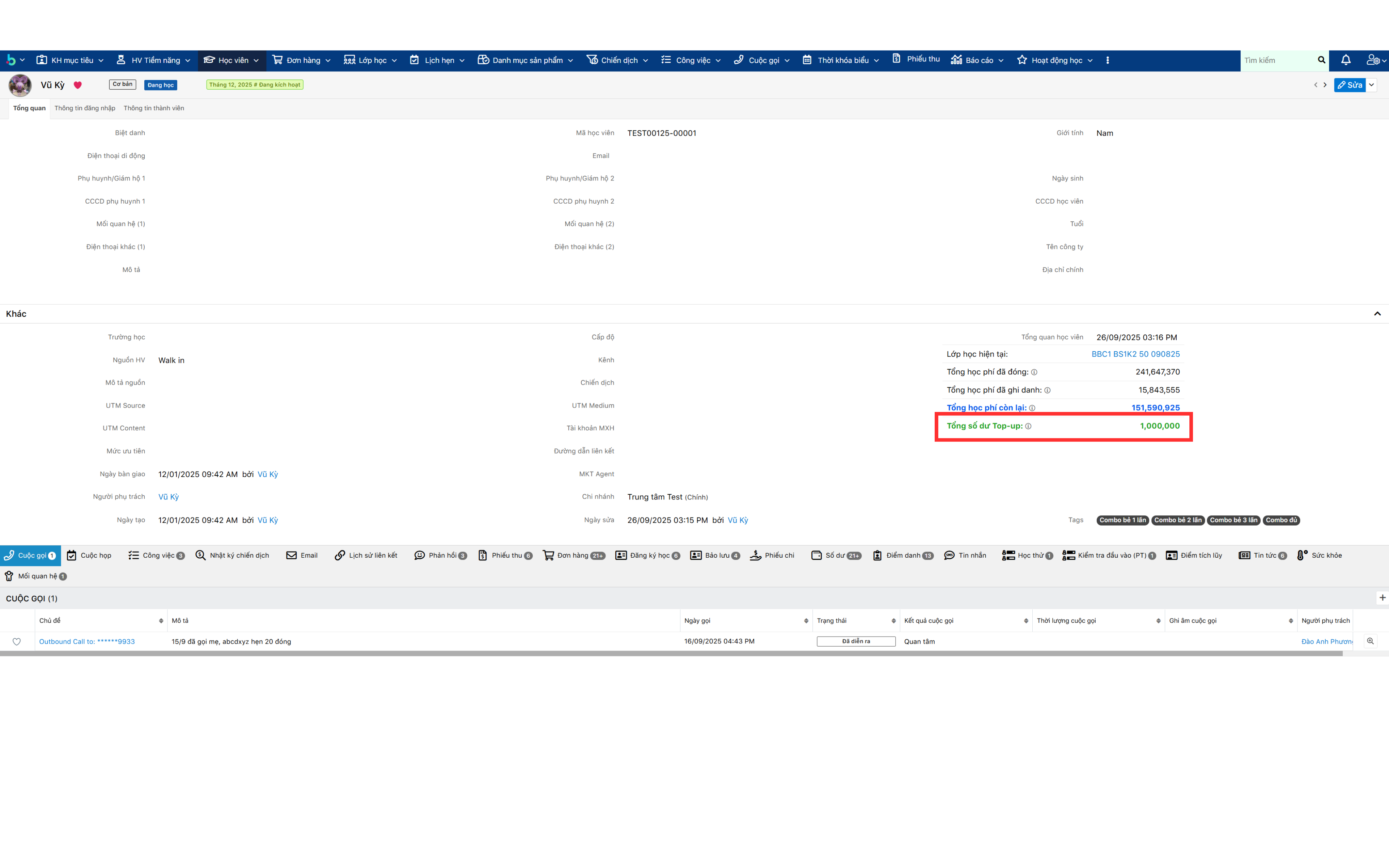 Bước 1 sử dụng số dư cấn trừ